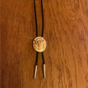 Solid Brass Adjustable Necklace Cow Skull